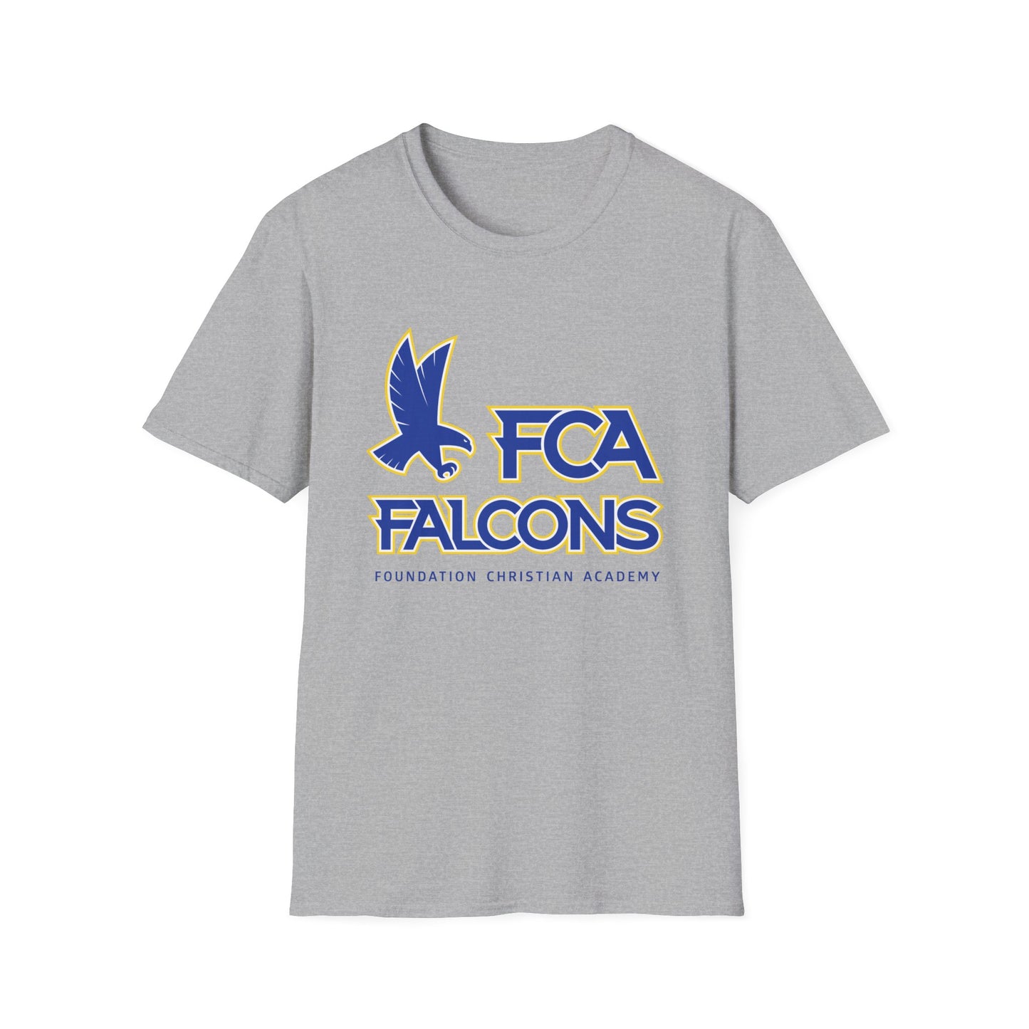 FCA Falcons Softstyle T-Shirt, Christian Academy Tee, Unisex Falcon Shirt, School Spirit Apparel, Gift for Students