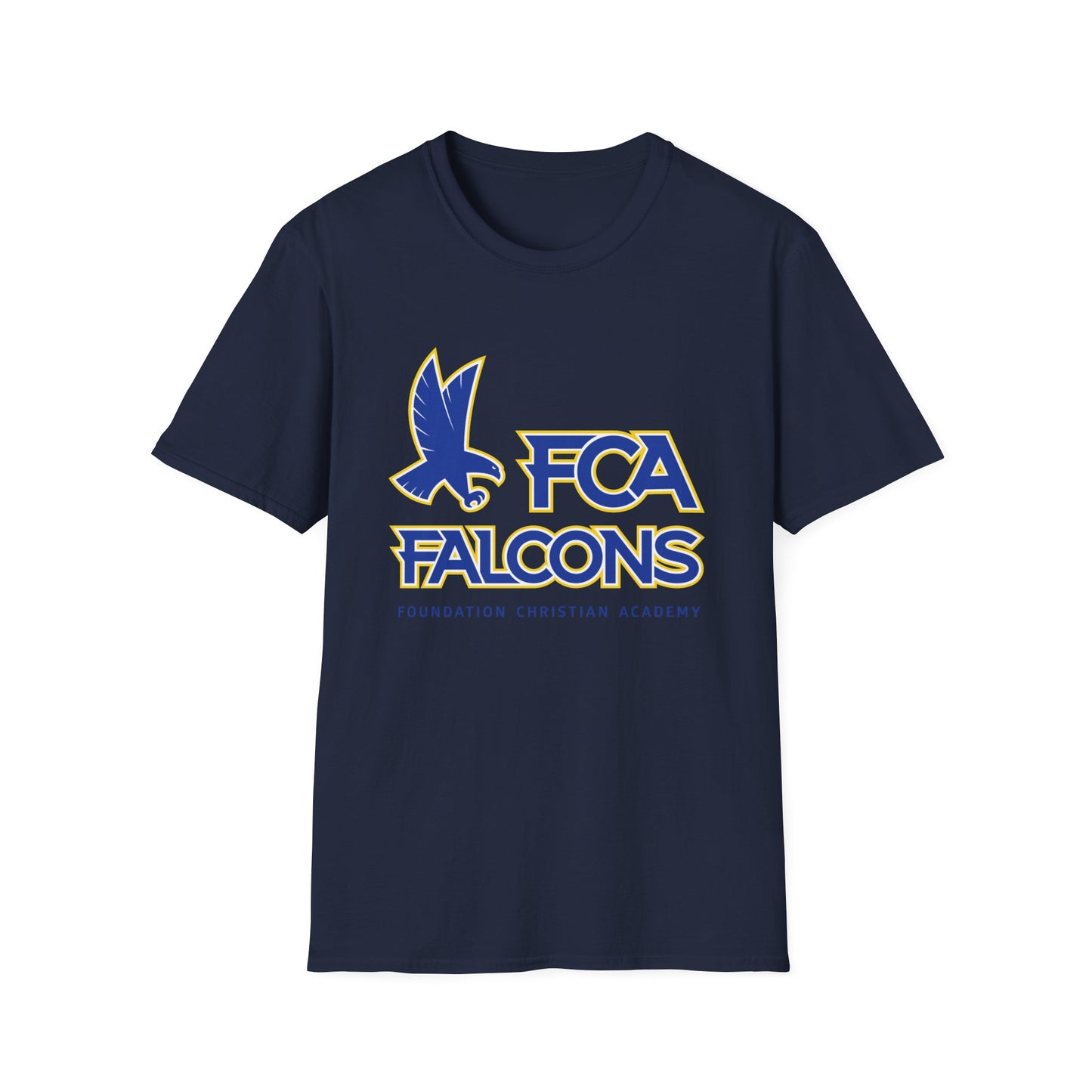 FCA Falcons Softstyle T-Shirt, Christian Academy Tee, Unisex Falcon Shirt, School Spirit Apparel, Gift for Students