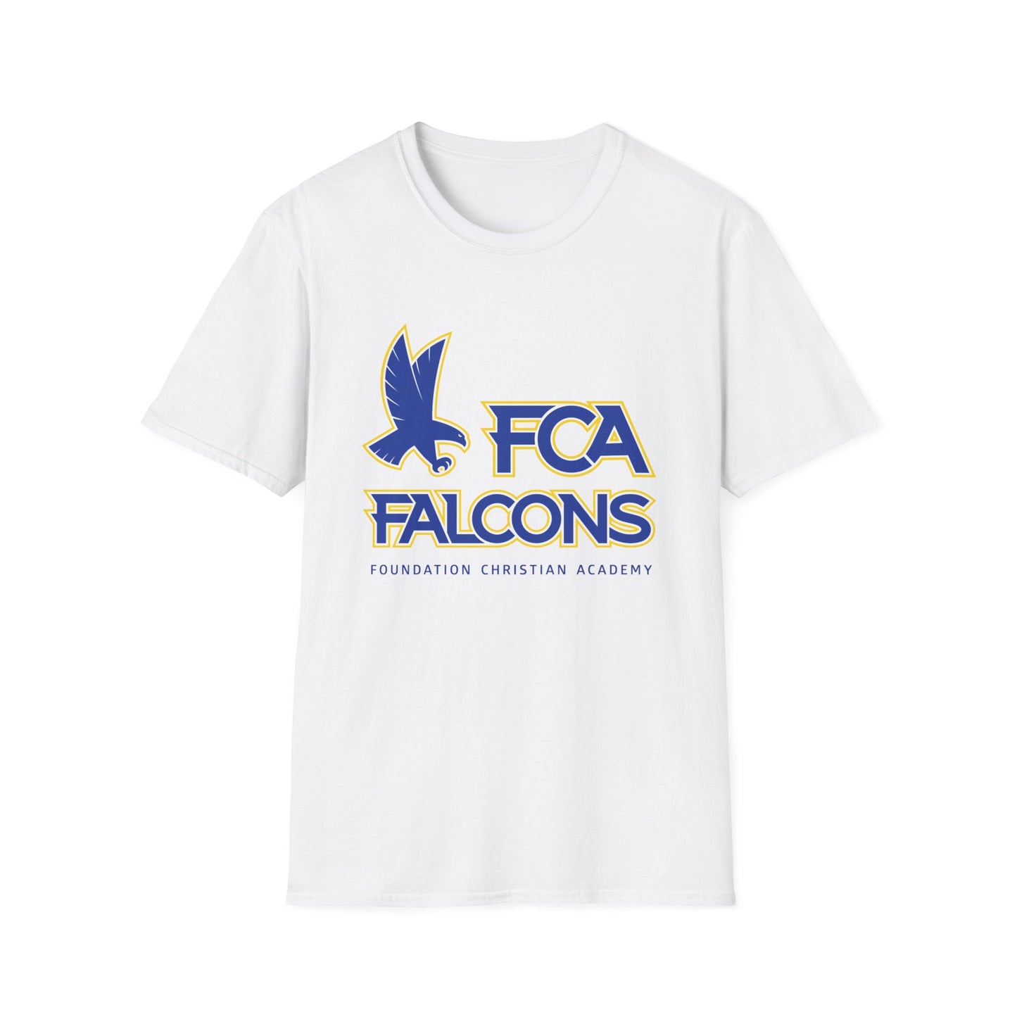 FCA Falcons Softstyle T-Shirt, Christian Academy Tee, Unisex Falcon Shirt, School Spirit Apparel, Gift for Students