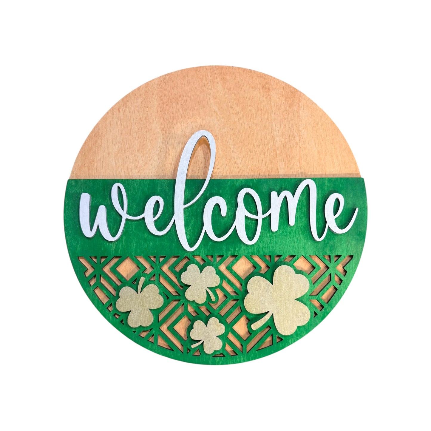 Welcome Shamrock Sign