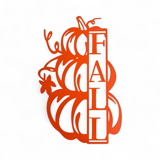 Metal Fall Pumpkin Sign
