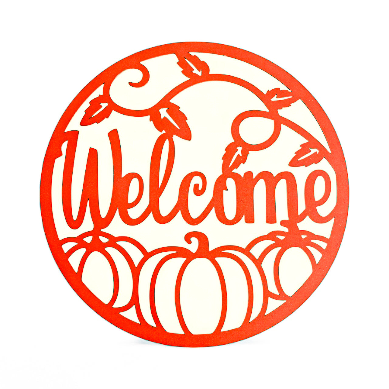 Metal Fall Welcome Sign