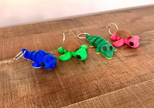 Articulated 3D Printed Animal Key Chains